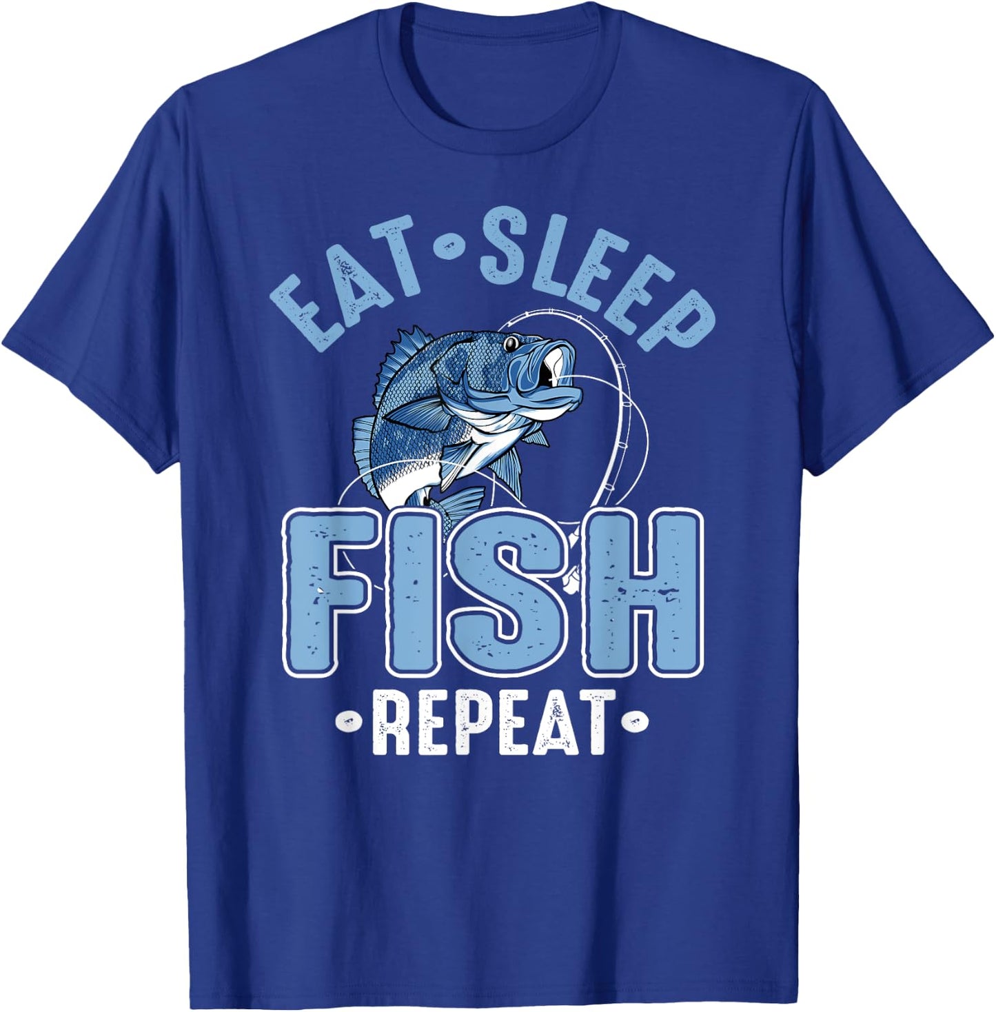 Eat Sleep Fish Repeat T-Shirt - T-Shirt | Royal