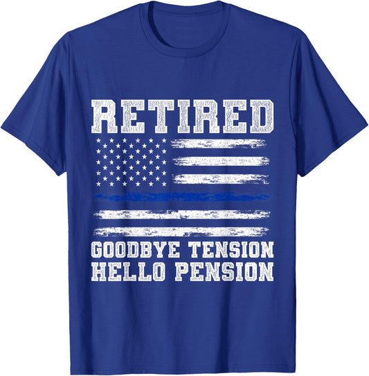 Retired Policeman Funny Sheriff Retirement Gift Police T-Shirt - T-Shirt | Royal