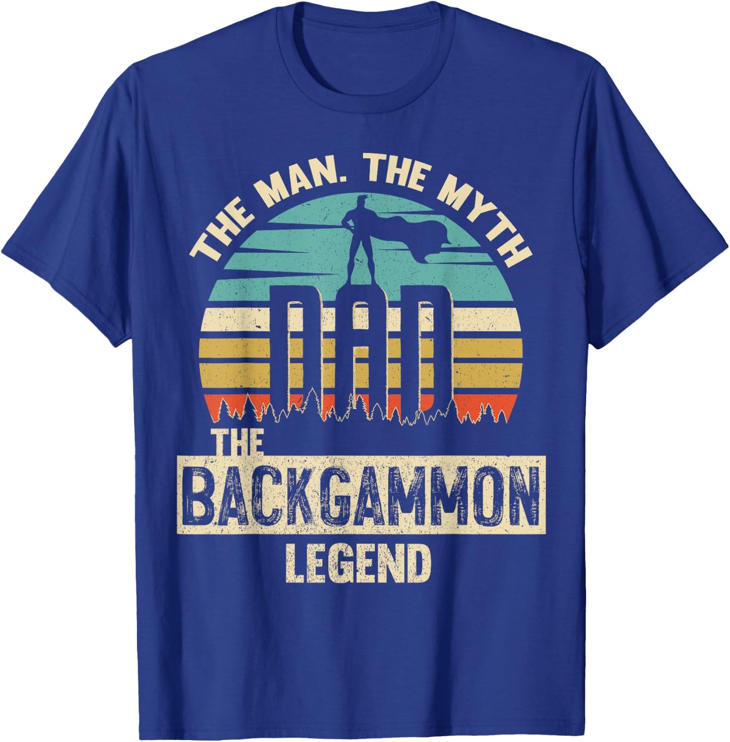 Man Myth Legend Dad Backgammon T-Shirt - T-Shirt | Royal