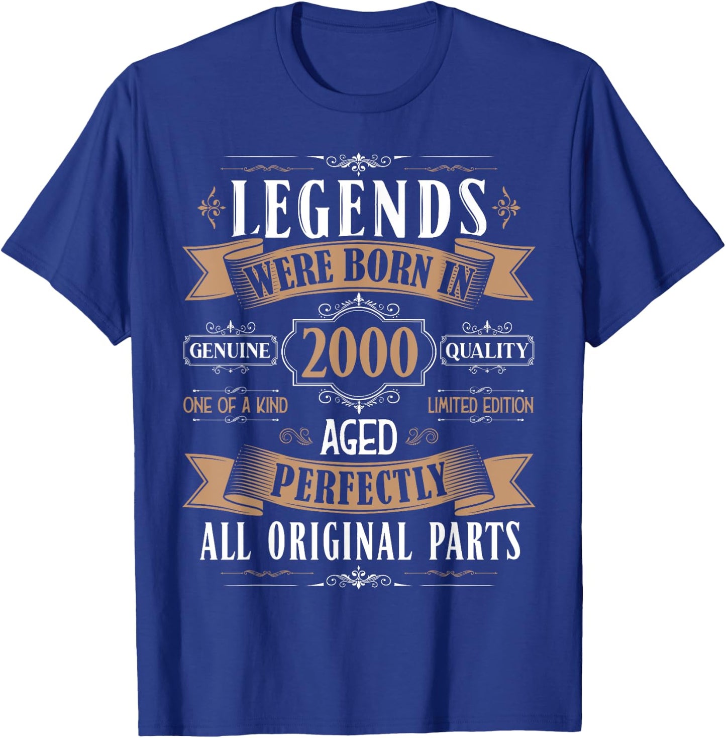 Legends Born In 2000 25th Birthday 25 Years Old Bday Men T-Shirt - T-Shirt | Royal