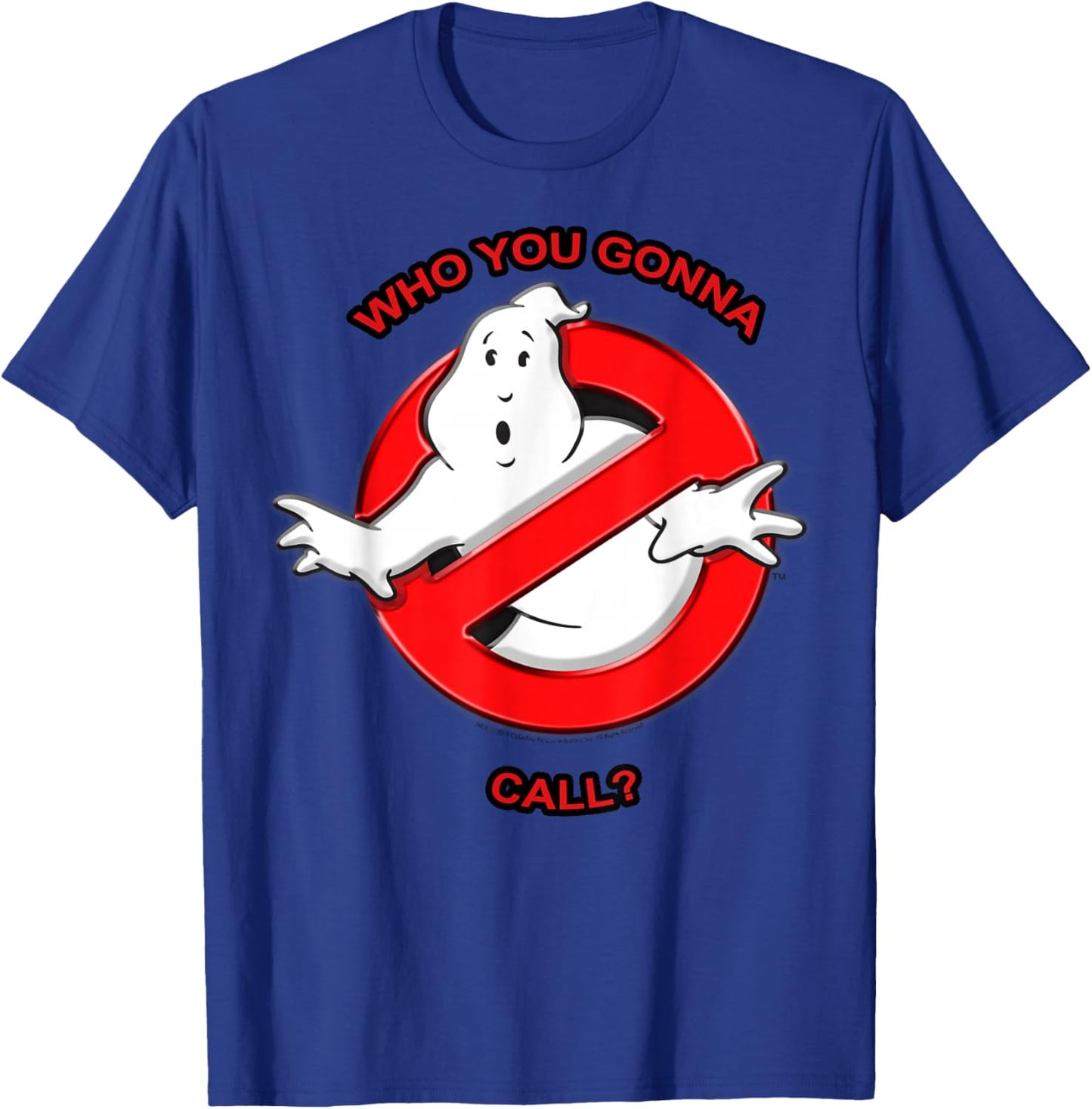 Ghostbusters Who You Gonna Call? Logo T-Shirt - T-Shirt | Royal