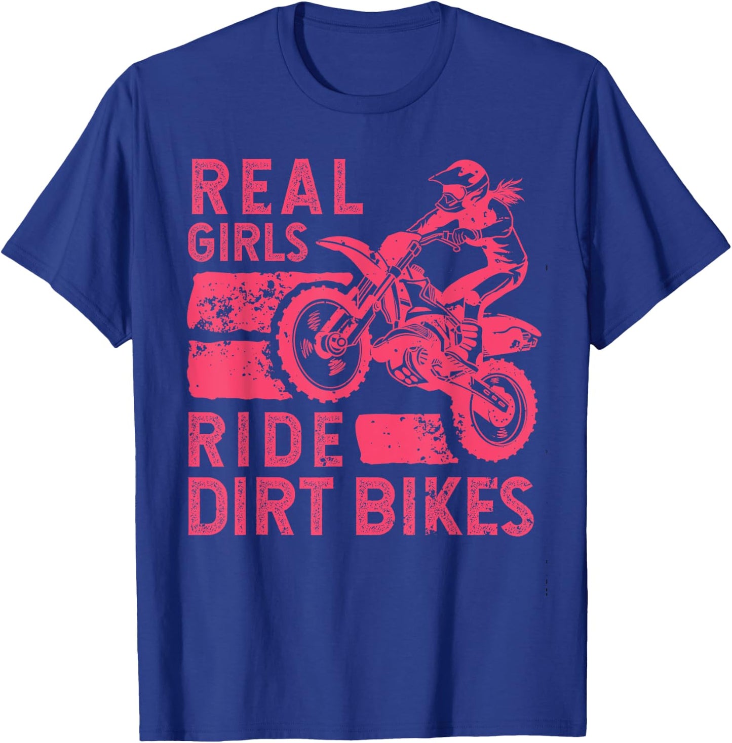 Cool Dirt Bike Girls Motocross Biker Racer Sport T-Shirt - T-Shirt | Royal