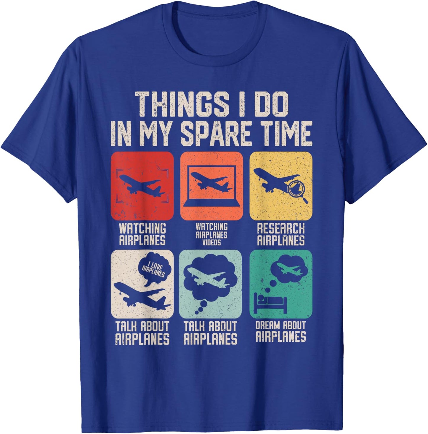 Funny Aviator Pilot Airplane Plane Aviation Gifts Men Women T-Shirt - T-Shirt | Royal