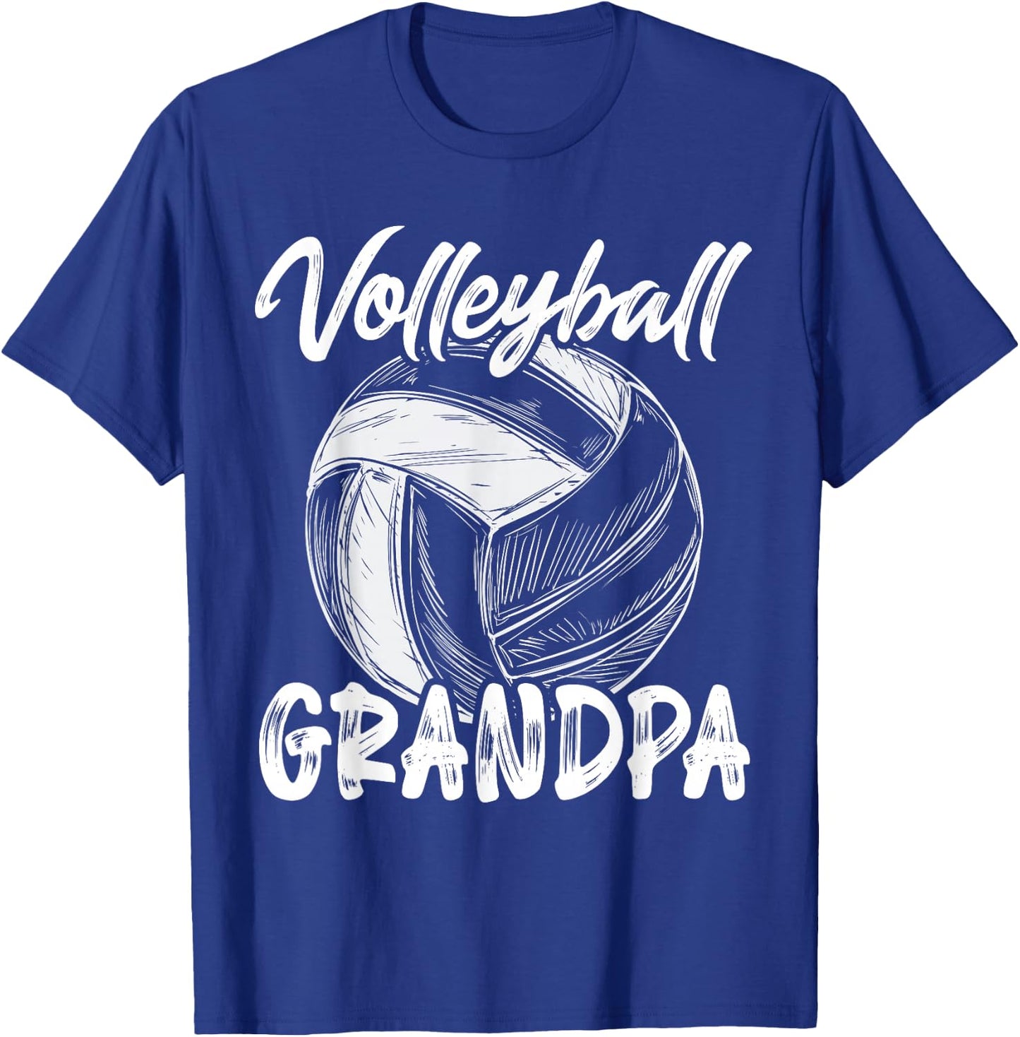 Grandpa Men Family Matching Volleyball Players T-Shirt - T-Shirt | Royal