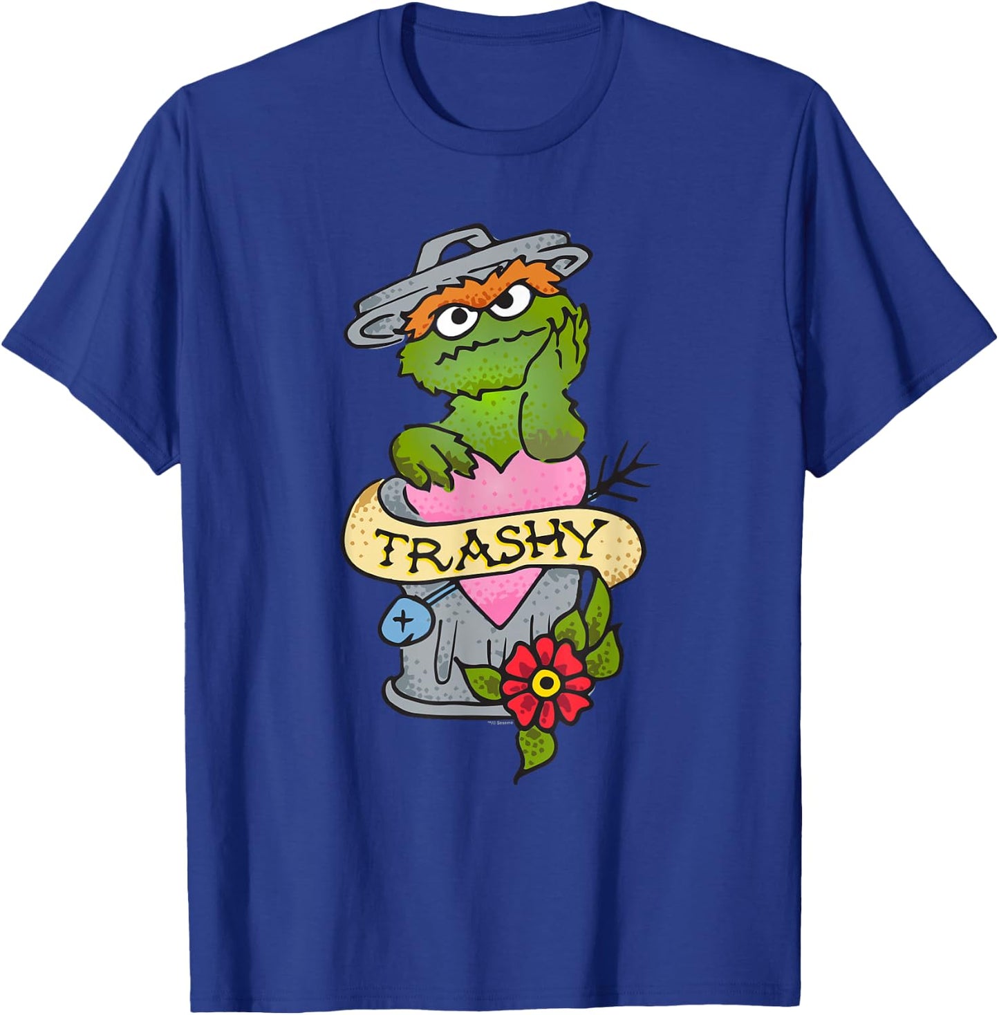 Sesame Street Oscar The Grouch Trashy Tattoo T-Shirt - T-Shirt | Royal