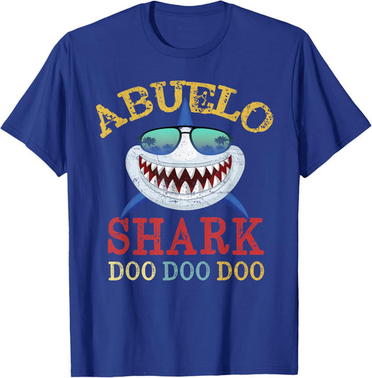 FAMILY 365 Abuelo Shark Father's Day Men Gift T-Shirt - T-Shirt | Royal