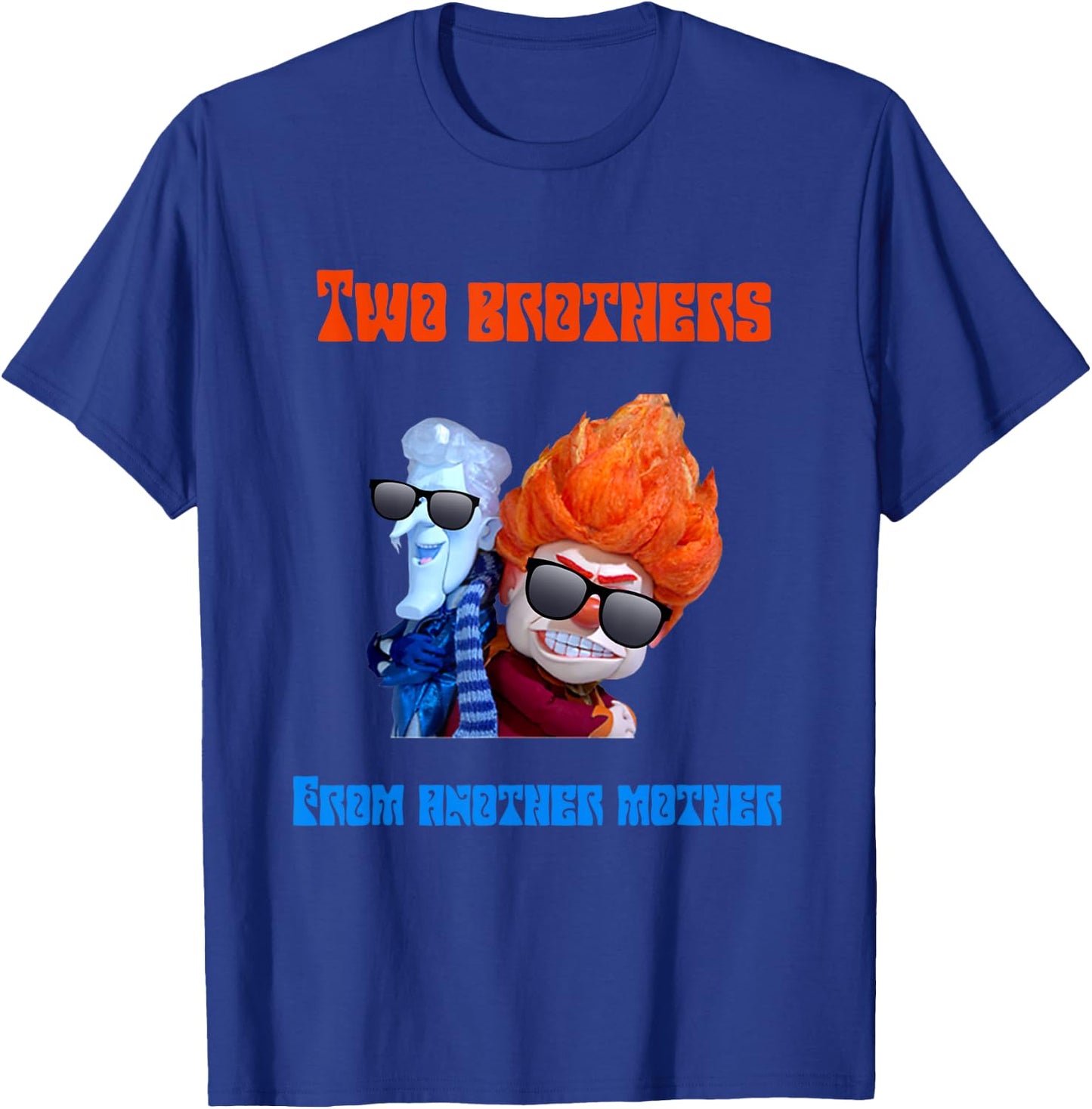 Funny Hot and Cold Weather Miser Brothers Novelty T-Shirt - T-Shirt | Royal