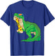 Dinosaur Eating Pizza Pizzasaurus T Rex Men Boys Kids T-Shirt - T-Shirt | Royal