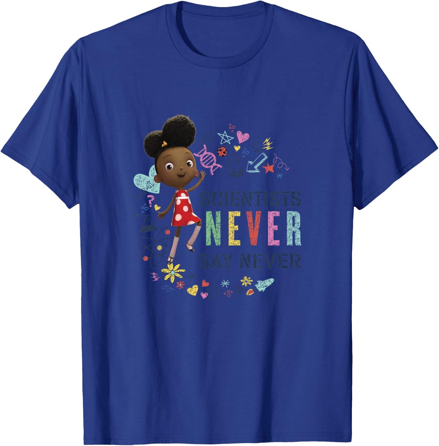 Kids Ada Twist, Scientist Ada Scientists Never Say Never T-Shirt - T-Shirt | Royal
