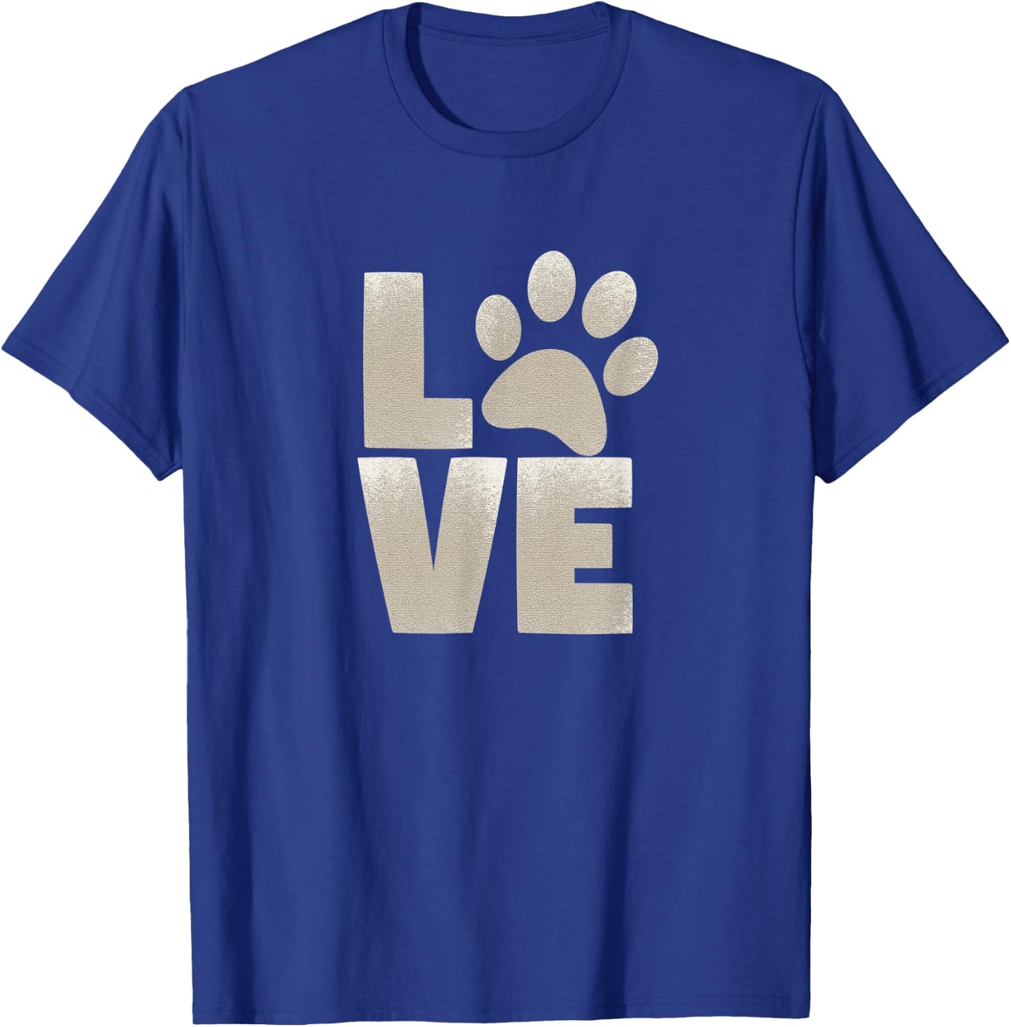 Love Dog Paw Print for Dog Paw Lover and Dog Owner T-Shirt - T-Shirt | Royal