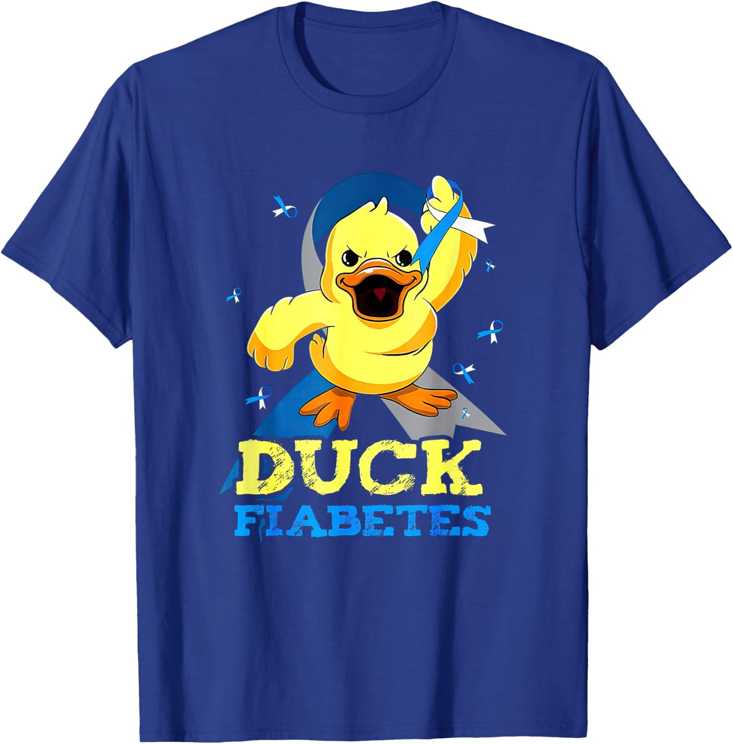 Diabetes Awareness Duck Fiabetes For , , Kids T-Shirt - T-Shirt | Royal