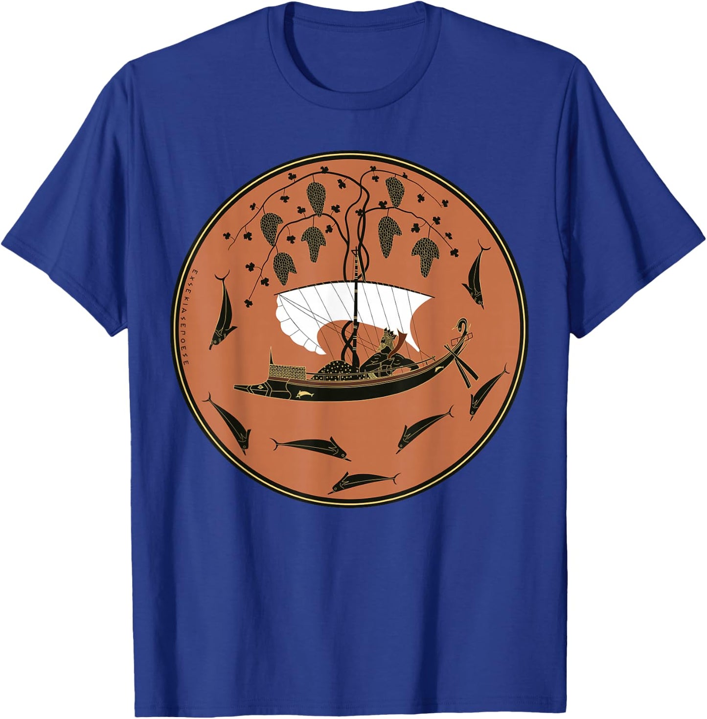 Dionysus Cup: Ancient Greek Art (Kylix by Exekias) T-Shirt - T-Shirt | Royal
