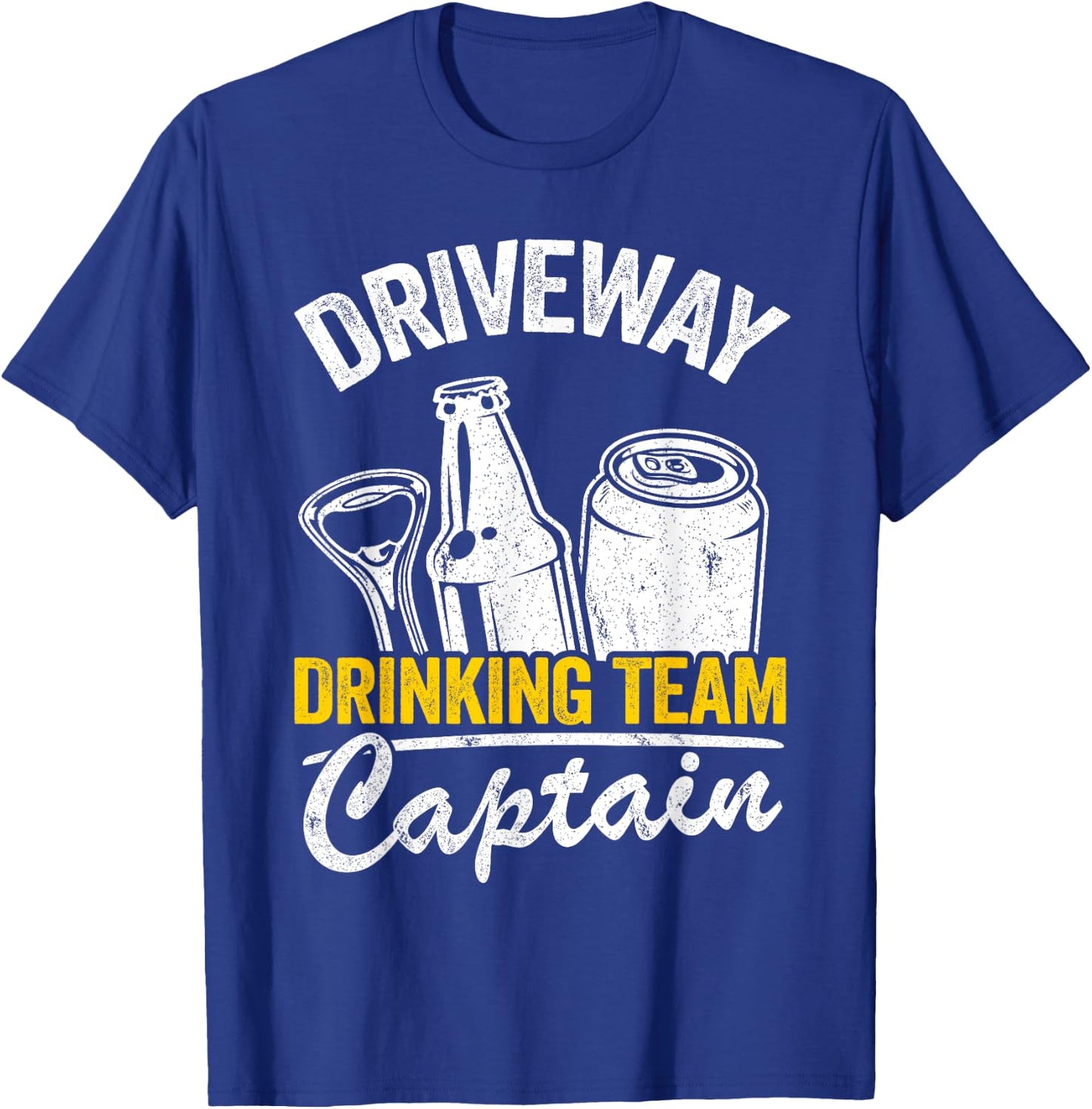Funny Beer Driveway Drinker Driveway Drinking Team Captain T-Shirt - T-Shirt | Royal