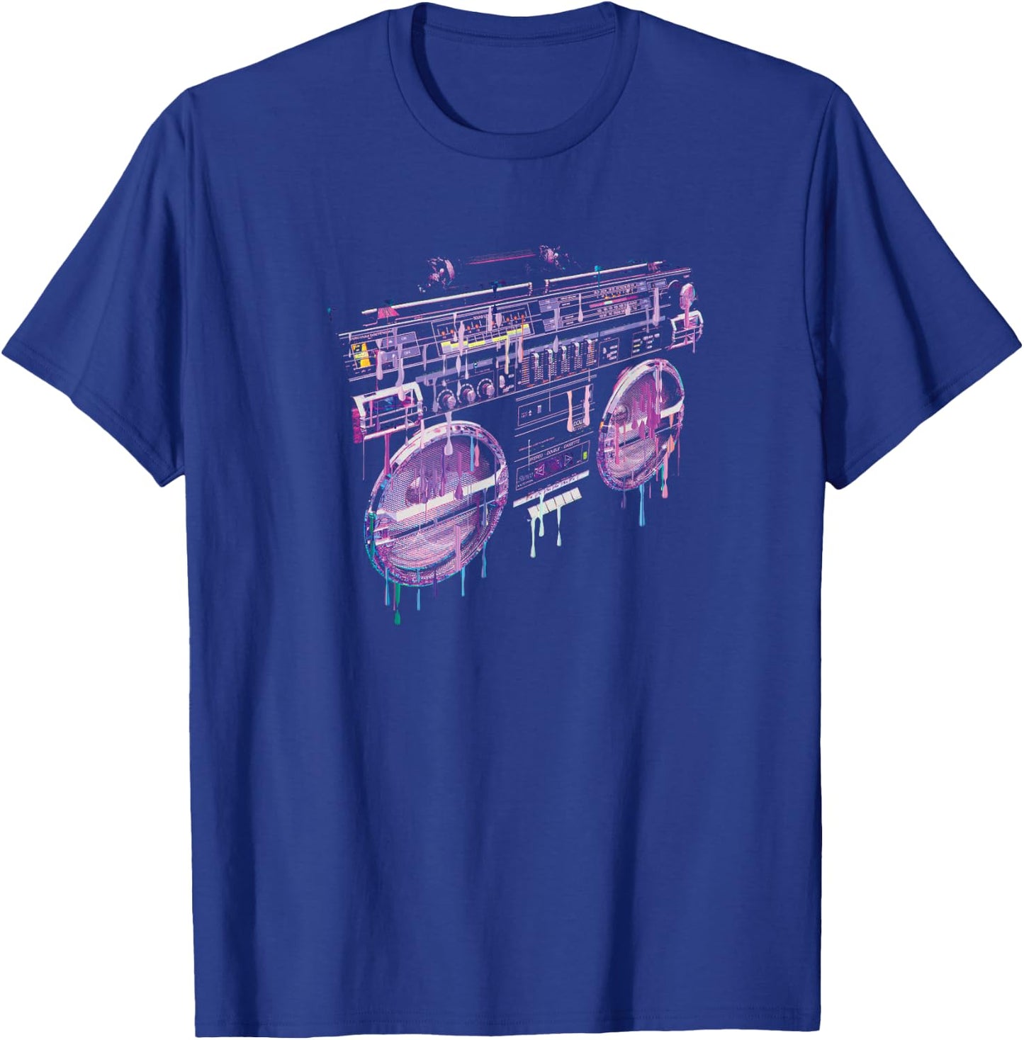 Retro Ghetto Blaster - Boom Box 80's 90's Hip Hip Rap T-Shirt - T-Shirt | Royal