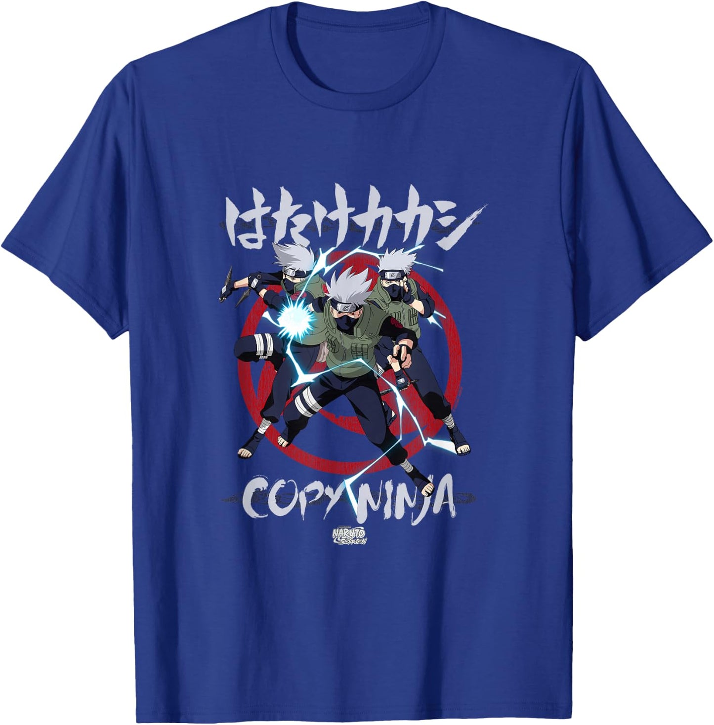 Naruto Shippuden Kakashi Copy Ninja Lightning Anime T-Shirt - T-Shirt | Royal