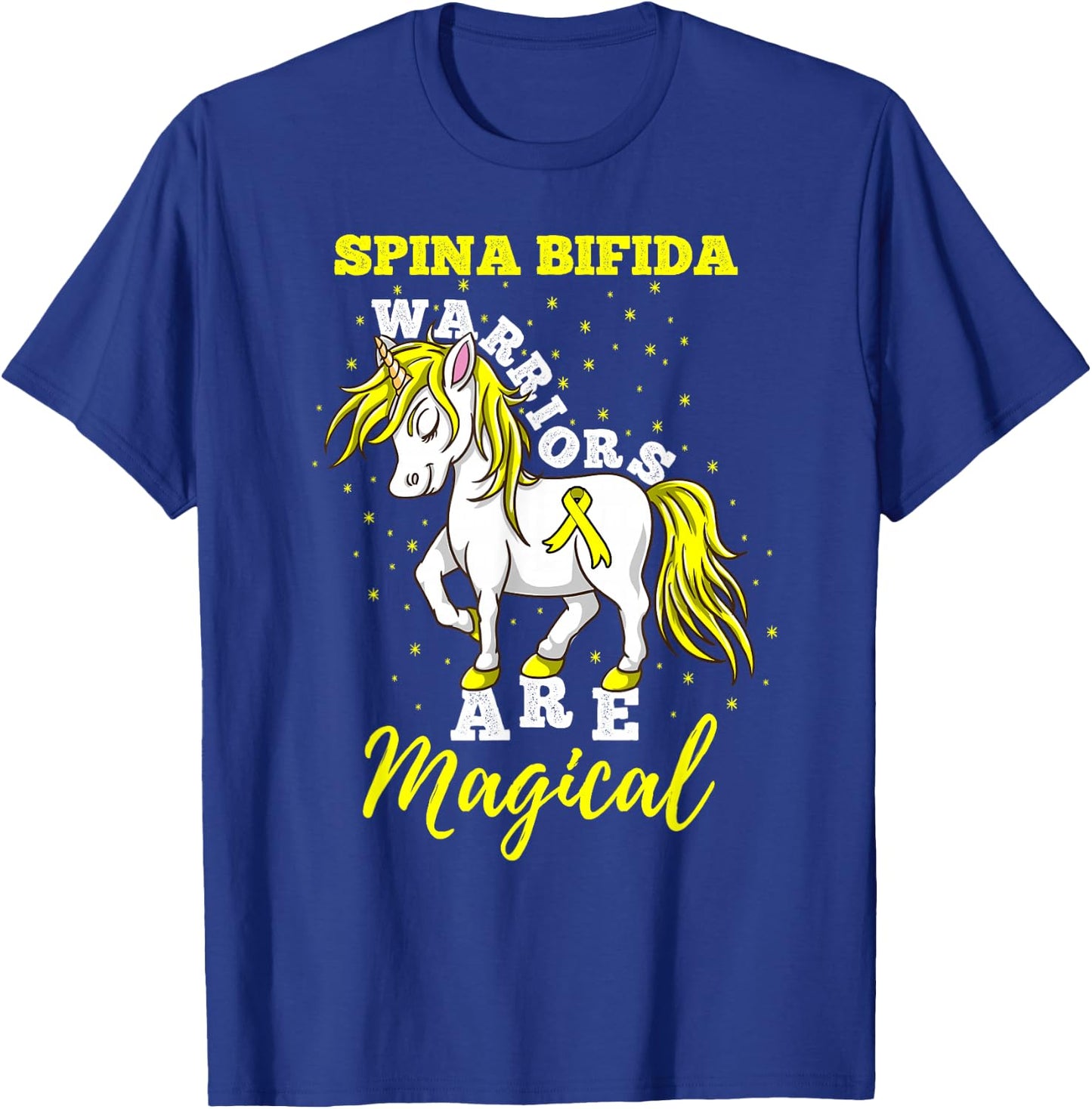 Spina Bifida Warriors Are Magical Spina Bifida Awareness T-Shirt - T-Shirt | Royal