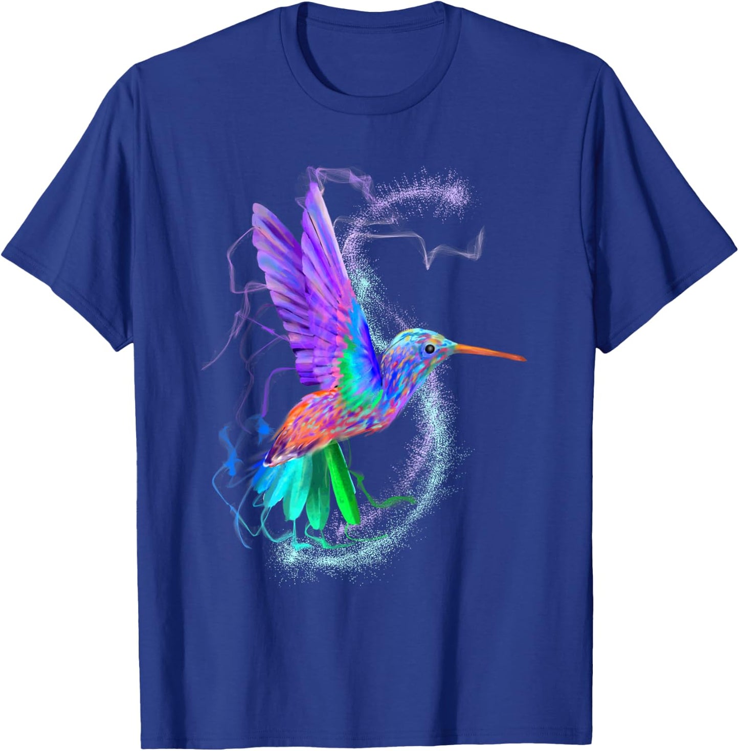 Colorful Rainbow Hummingbird Spring Garden Bird Summer Shirt Men Women Kids T-Shirt - T-Shirt | Royal