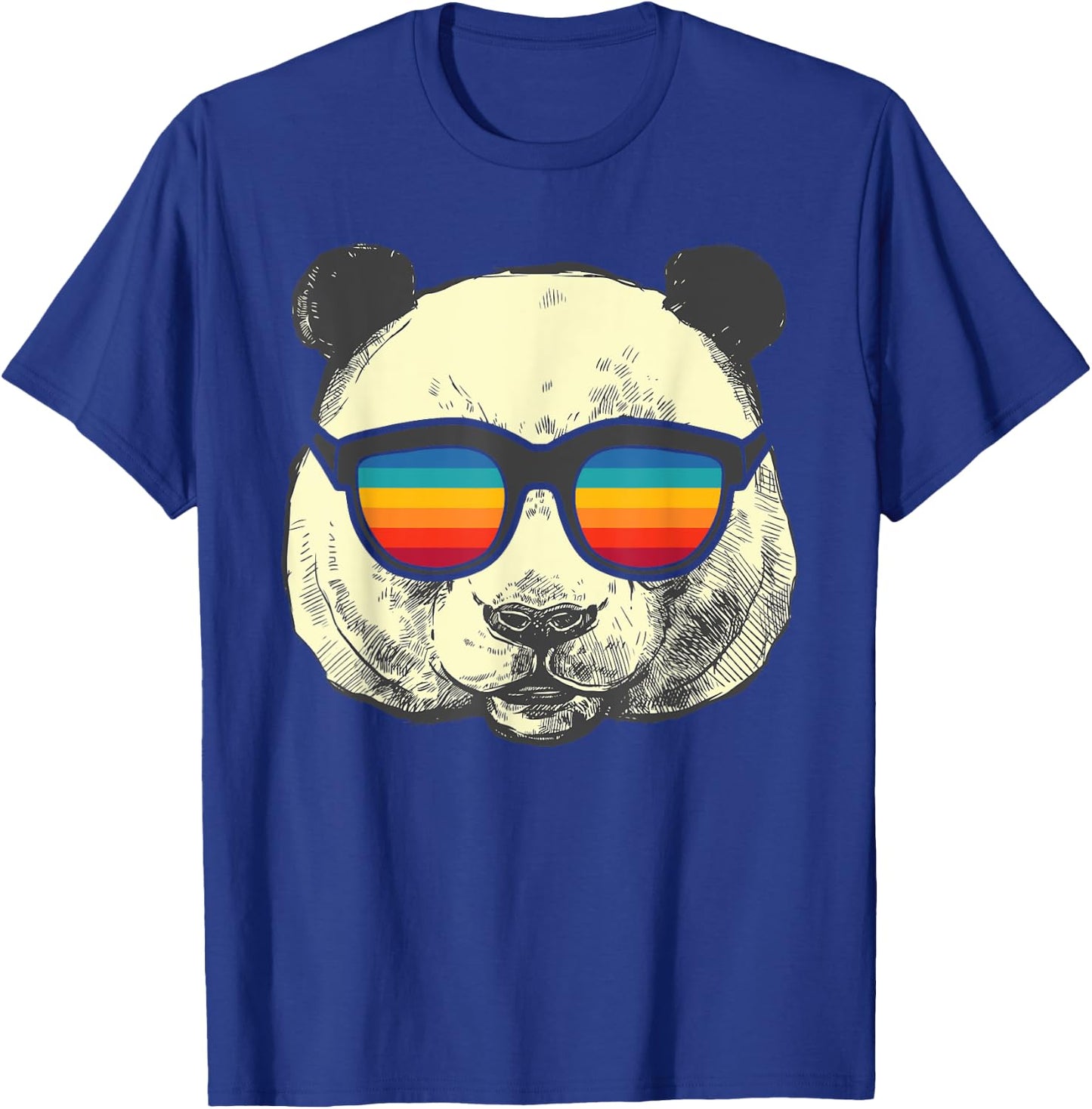 Retro Panda With Sunglasses T-Shirt - T-Shirt | Royal