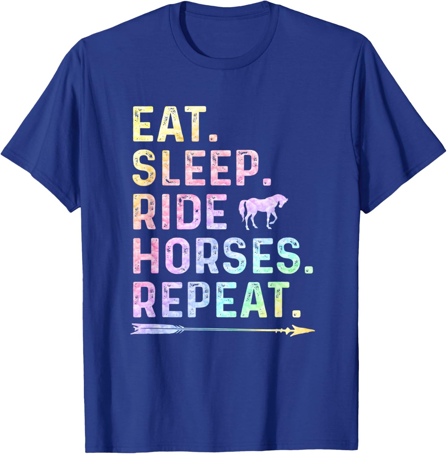 Horse Girl Eat Sleep Ride Horses Repeat Horseback Riding T-Shirt - T-Shirt | Royal
