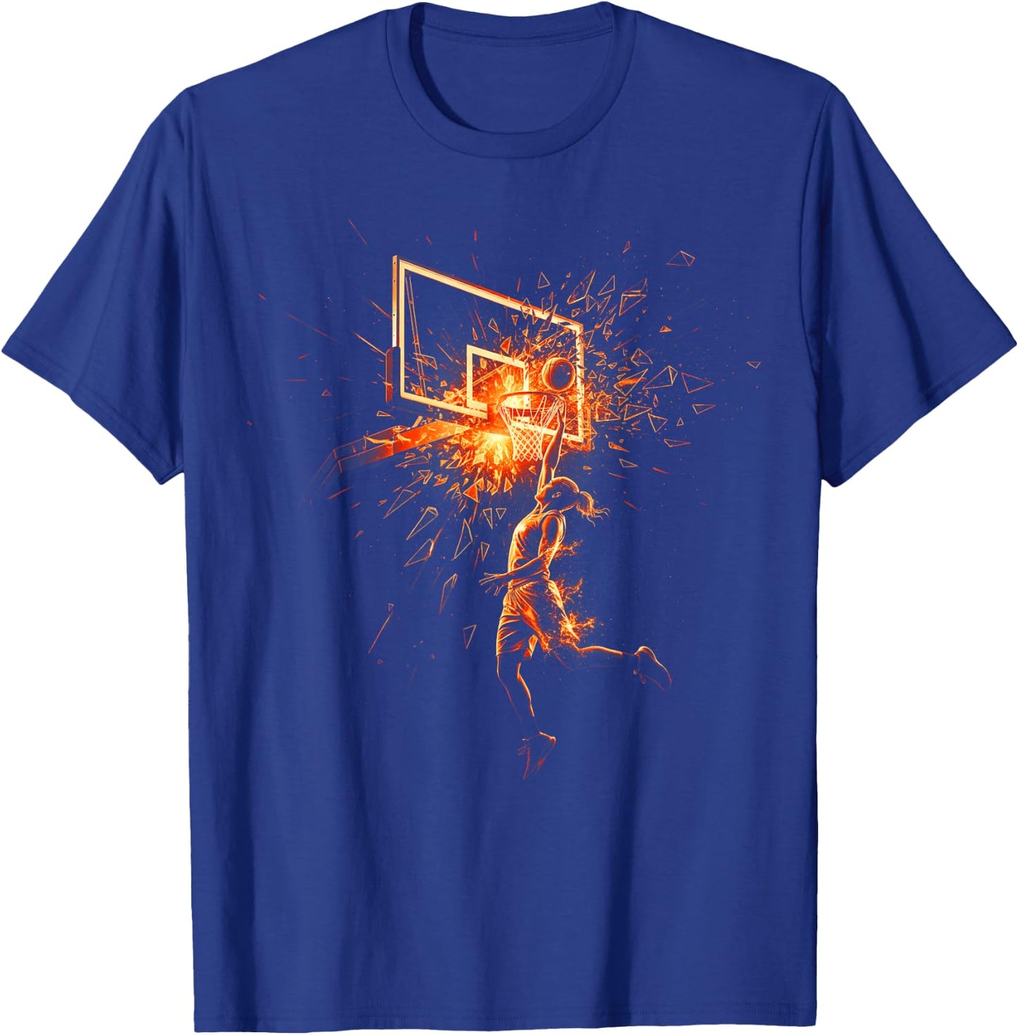 Basketball Player Streetball Silhouette T-Shirt - T-Shirt | Royal