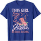 This Girl Runs On Jesus and Barrel Racing for a Barrel racer T-Shirt - T-Shirt | Royal