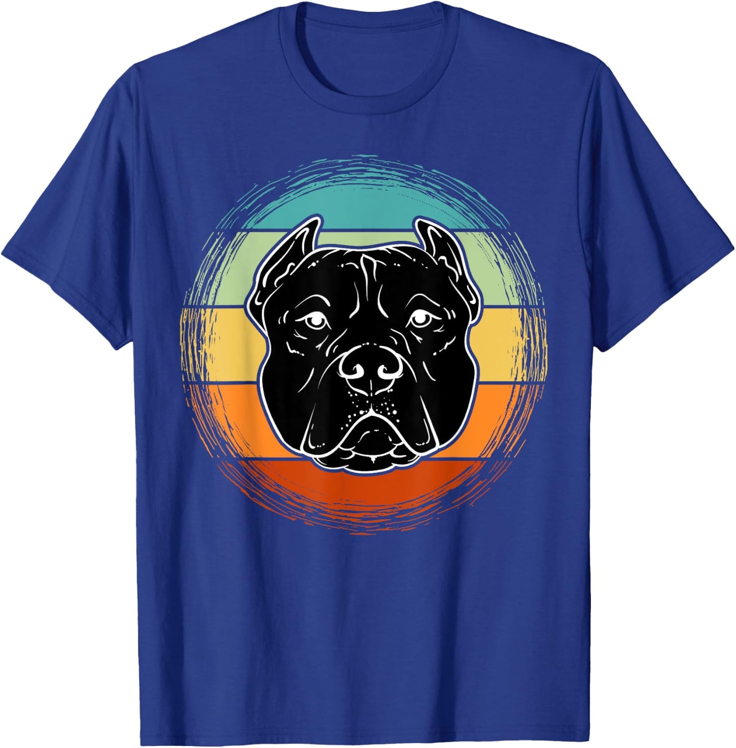 Vintage Pitbull Design For Pitbulls & Dogs Lovers dog face T-Shirt - T-Shirt | Royal