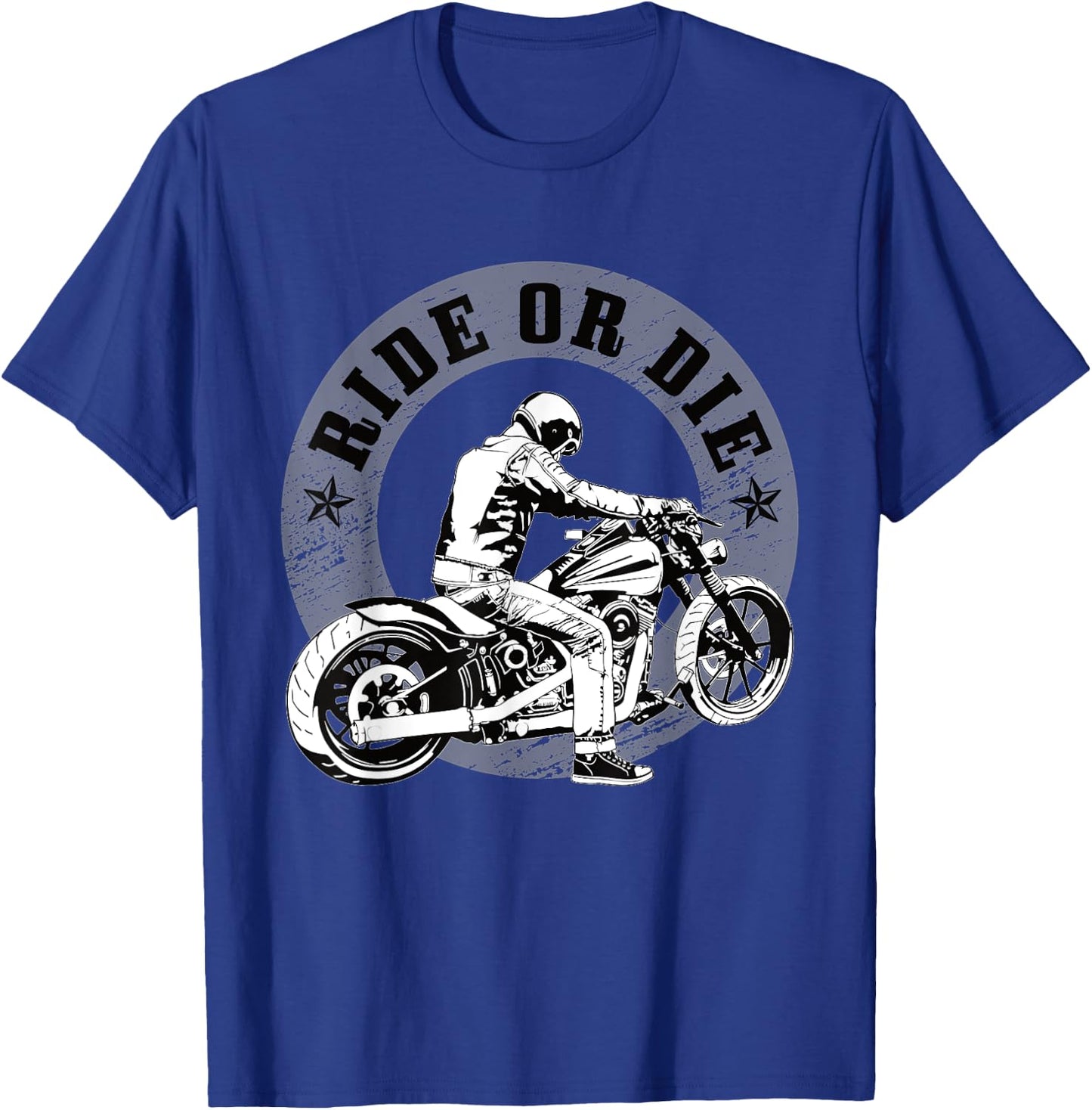 Ride or Die Motorcycle T-Shirt - T-Shirt | Royal