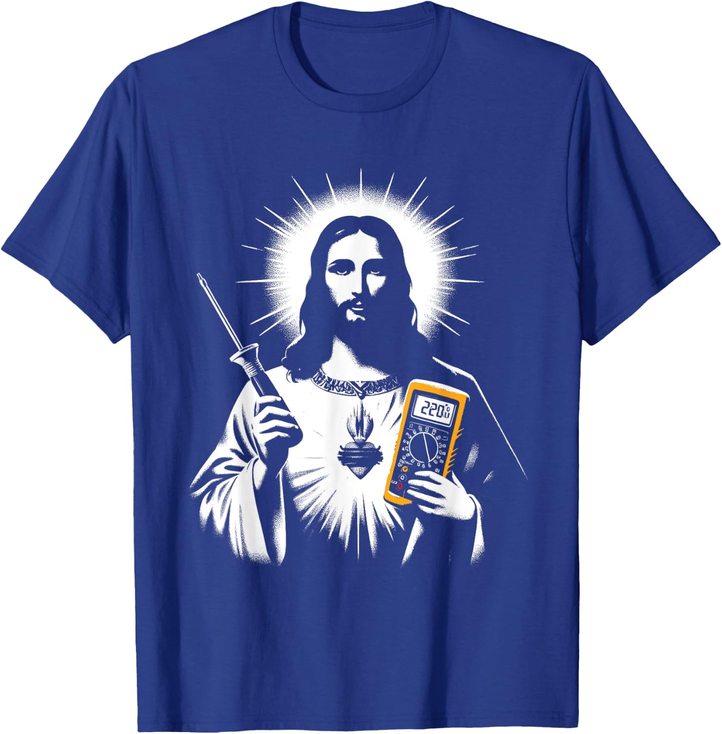 Jesus Electrician - Funny Christian Religious Electrician T-Shirt - T-Shirt | Royal