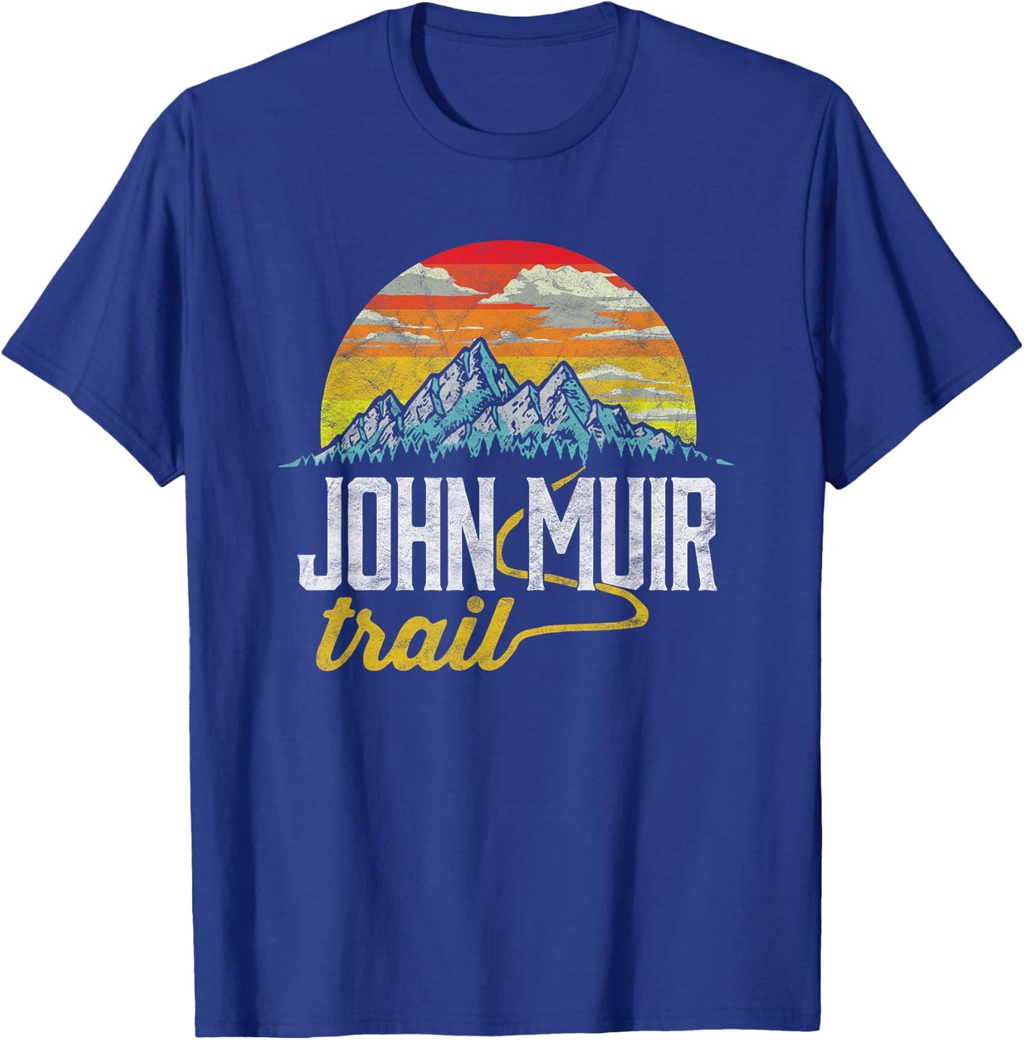 John Muir Trail - Vintage Distressed Shirt T-Shirt - T-Shirt | Royal