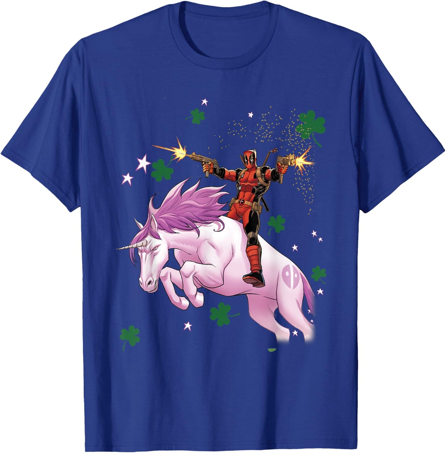 Marvel Deadpool Unicorn St. Patrick's Day T-Shirt - T-Shirt | Royal