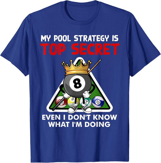 Funny Billiards Art Women Billiards Pool Players T-Shirt - T-Shirt | Royal