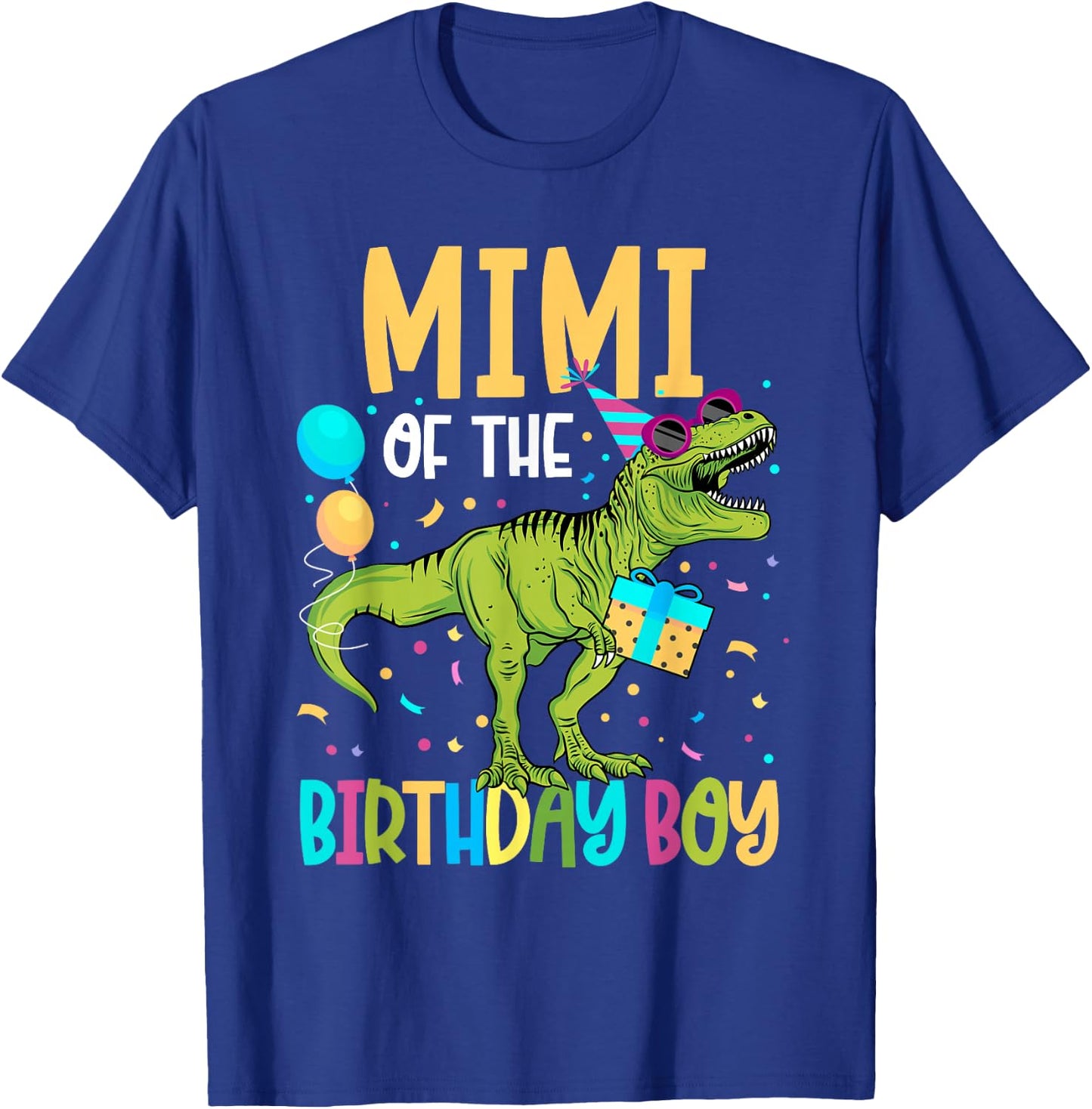 Mimi Of The Birthday Boy Family Matching Dinosaur Squad T-Shirt - T-Shirt | Royal