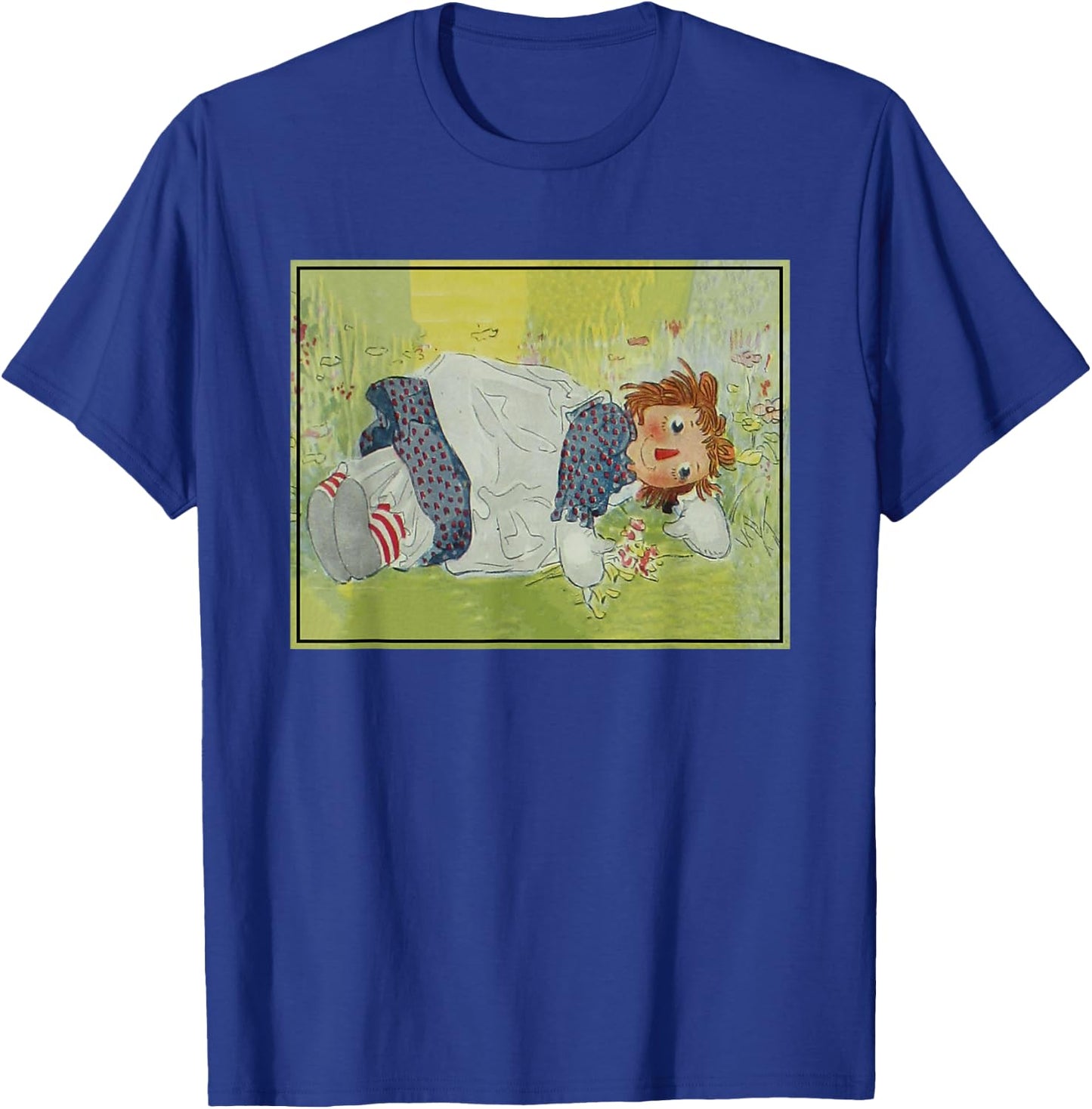 Raggedy Ann Lying in the Grass (1918) T-Shirt - T-Shirt | Royal