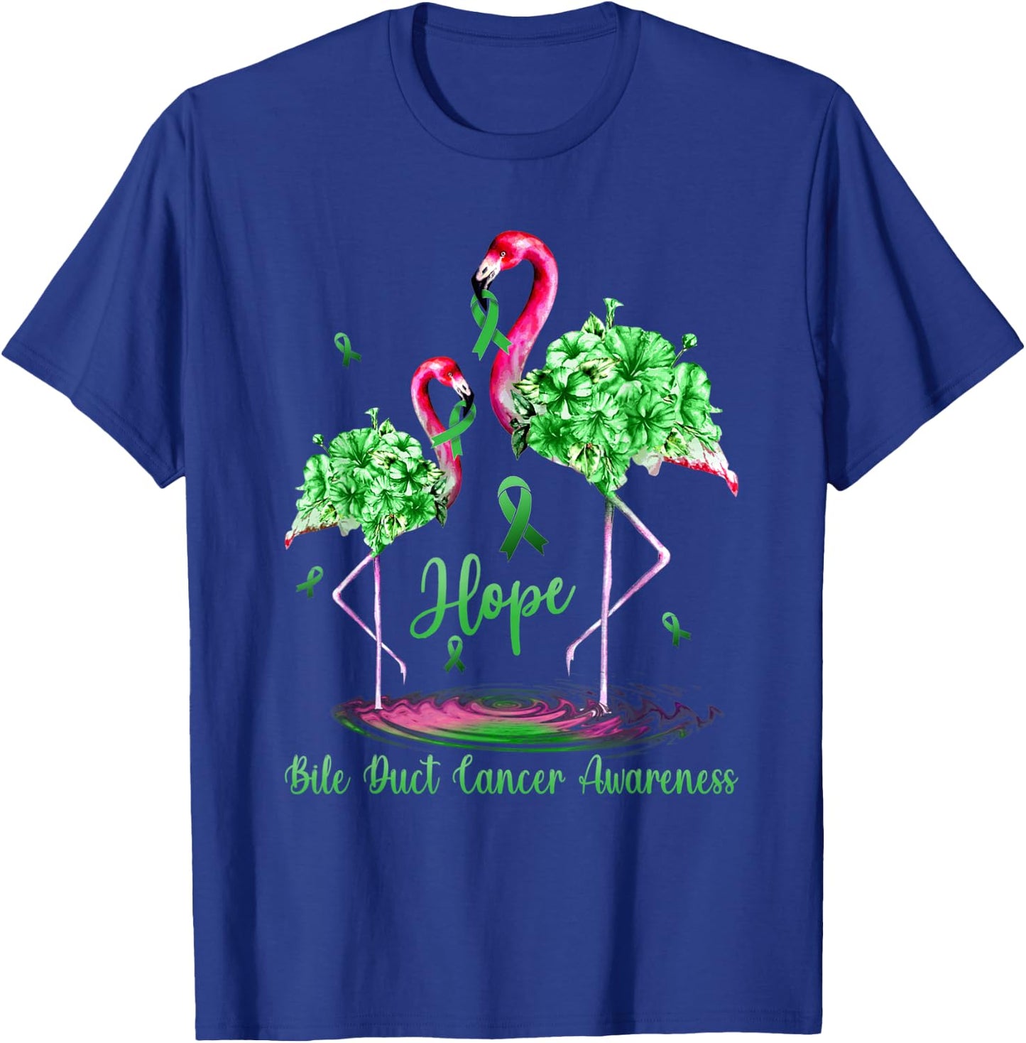 Flamingo Bile Duct Cancer Awareness T-Shirt - T-Shirt | Royal