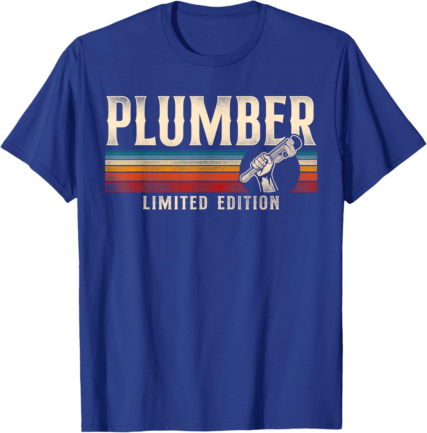 Plumbing Plumber Vintage Retro Plumber Limited Edition T-Shirt - T-Shirt | Royal