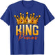 King Pisces Men Zodiac Birthday Crown T-Shirt - T-Shirt | Royal