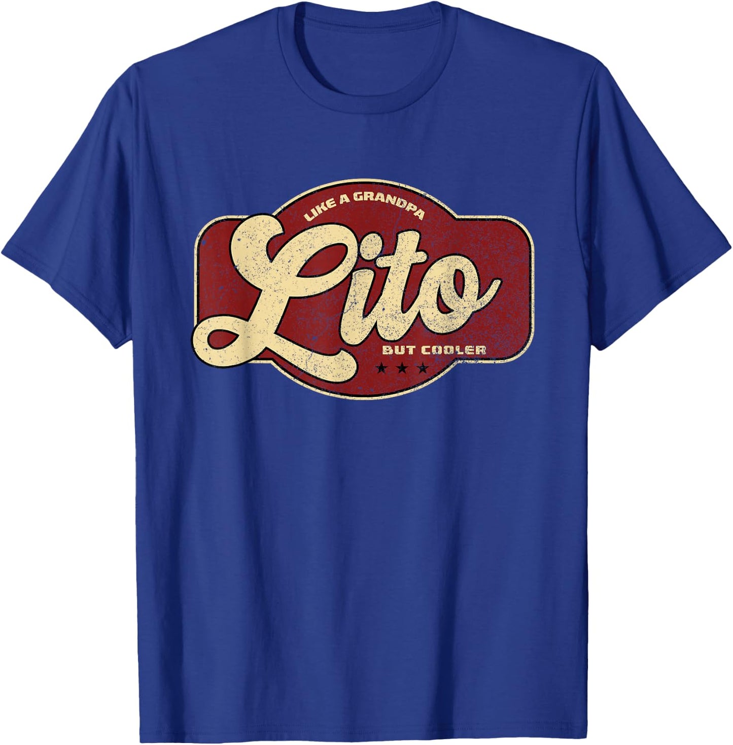 Vintage Lito Like a Grandpa but Cooler T-Shirt - T-Shirt | Royal