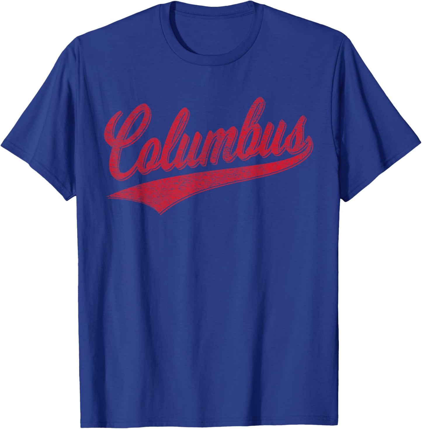 Columbus Ohio Varsity Script Classic Sports Jersey Style T-Shirt - T-Shirt | Royal