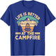 Life Is Better At The Campfire Retro Camping Tent T-Shirt - T-Shirt | Royal