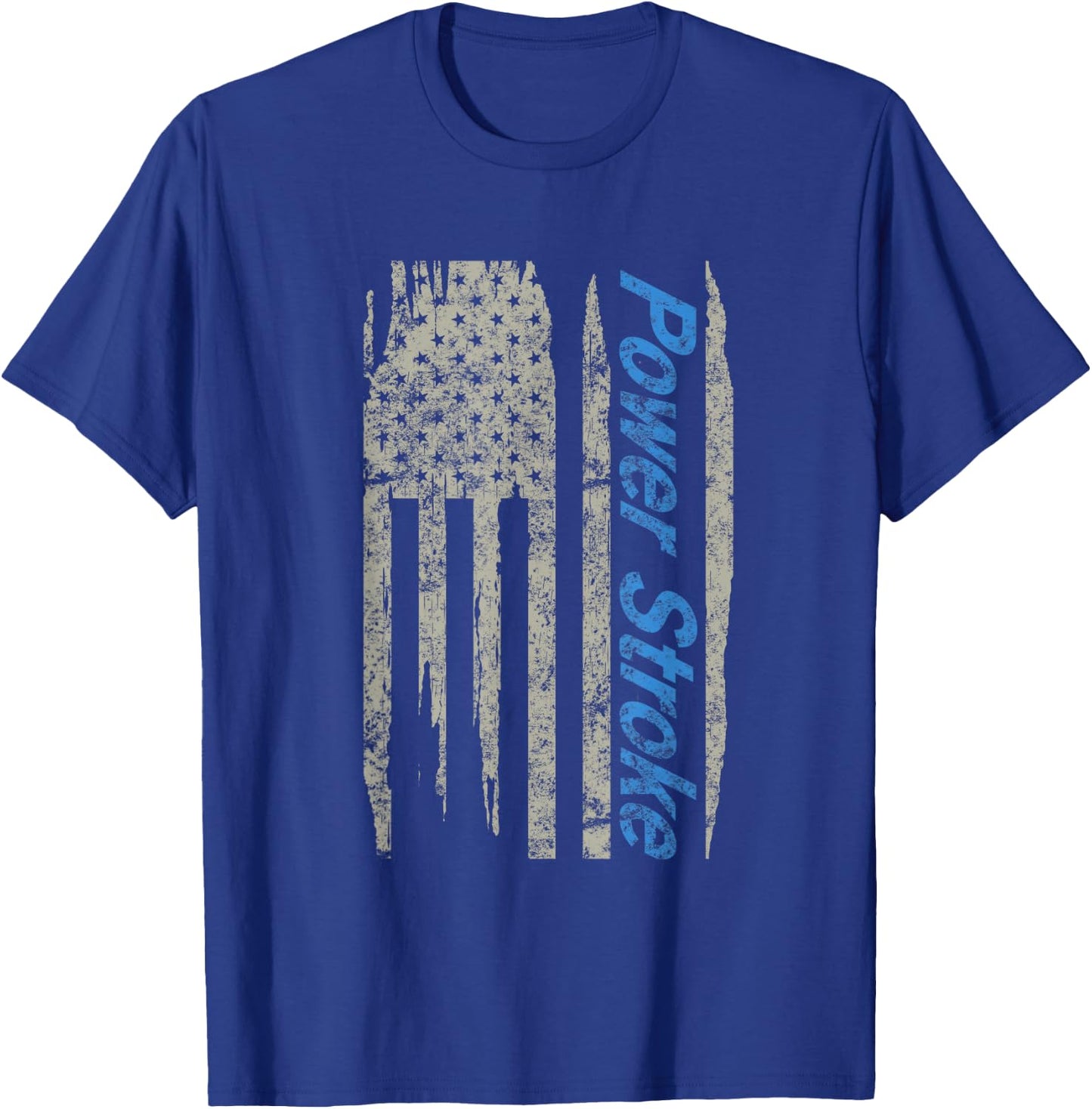 Power Stroke American Flag T-Shirt - T-Shirt | Royal