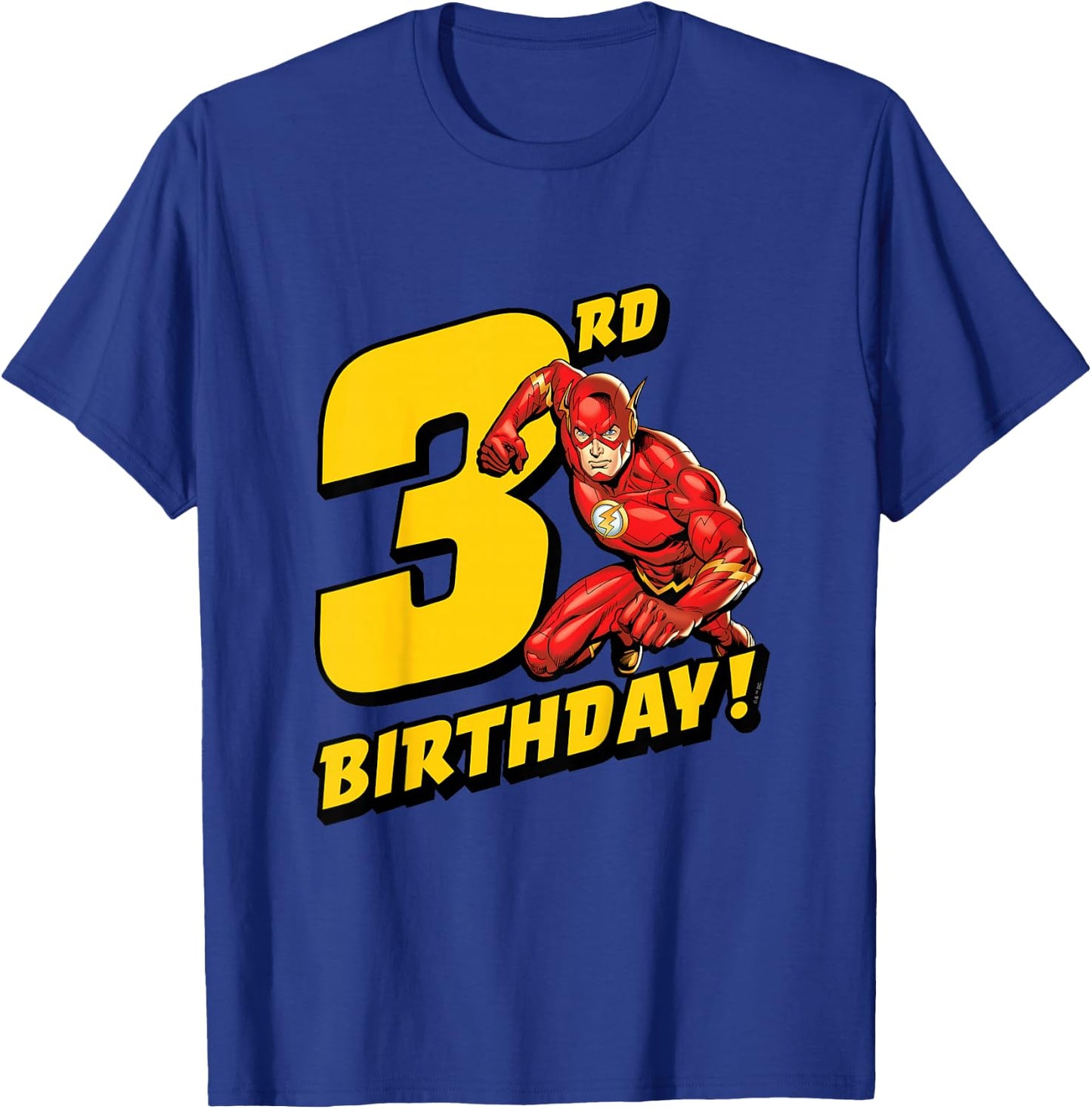 Kids The Flash 3rd Birthday T-Shirt - T-Shirt | Royal