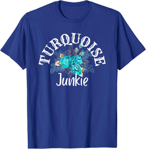 Teal Turquoises Junkie Country Boho Roses Fashion Western T-Shirt - T-Shirt | Royal
