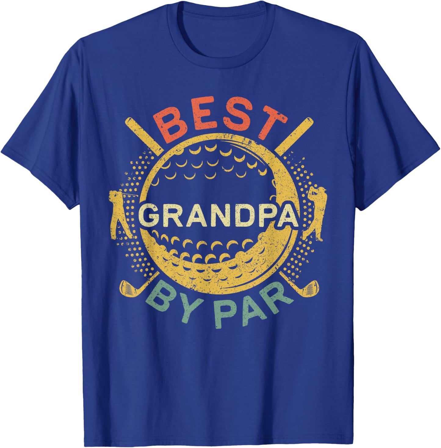 Best Grandpa By Par Shirt Men Papa Golf Lover Fathers Day T-Shirt - T-Shirt | Royal