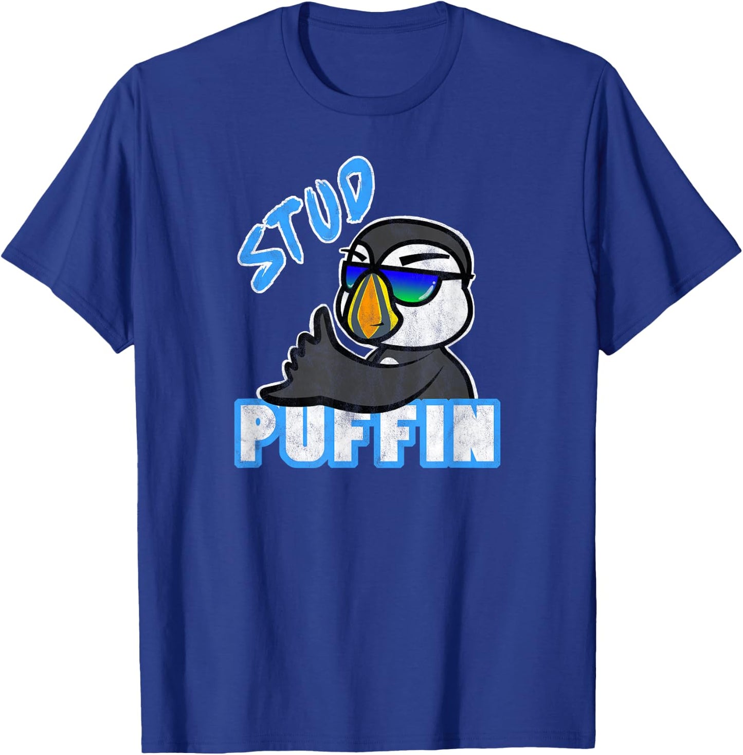Awesome Funny Stud Puffin the Stud Muffin T-Shirt - T-Shirt | Royal