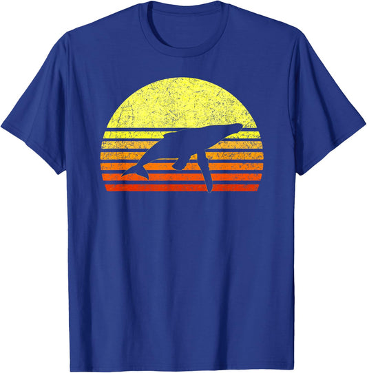 Save The Whales Nautical Ocean Humpback Whale Conservation T-Shirt - T-Shirt | Royal