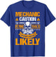 Auto Mechanic Automotive Technician Mech Serviceman Repair T-Shirt - T-Shirt | Royal
