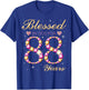 Blessed By God For 88 Years Old Birthday Party T-Shirt - T-Shirt | Royal