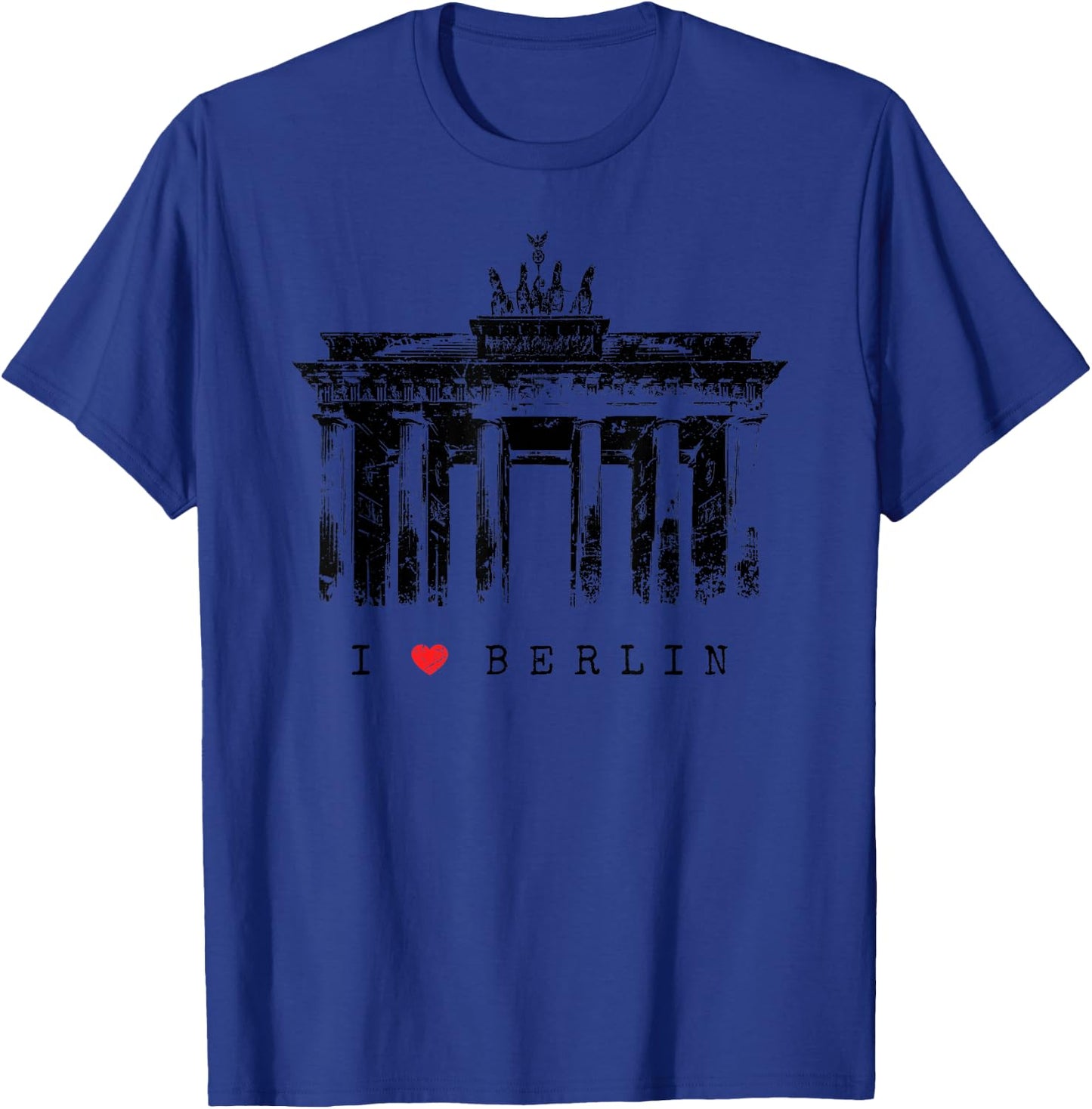 Berlin Brandenburg Gate Vintage Skyline I Love Germany T-Shirt - T-Shirt | Royal