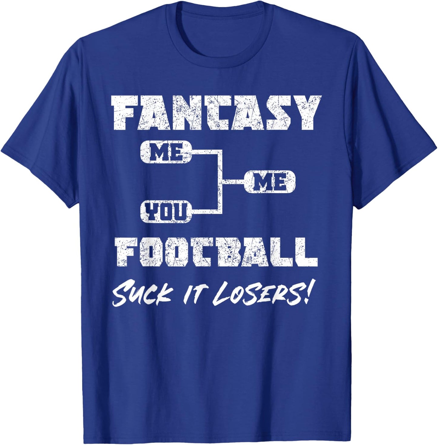 Vintage Fantasy Football Draft Party Kit Funny Sports Winner T-Shirt - T-Shirt | Royal
