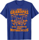 Some Grandpas Play Bingo Real Grandpas Ride Motorcycles Gift T-Shirt - T-Shirt | Royal